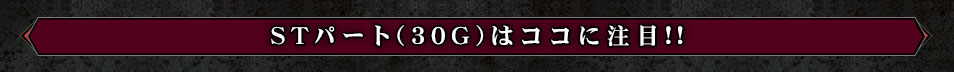 STパート（30G）はココに注目!!