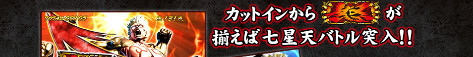 カットインから「怒」が揃えば七星天バトル突入！！