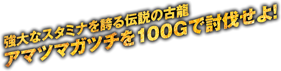 強大なスタミナを誇る伝説の古龍　アマツマガツチを100Gで討伐せよ！