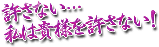 許さない…私は貴様を許さない！