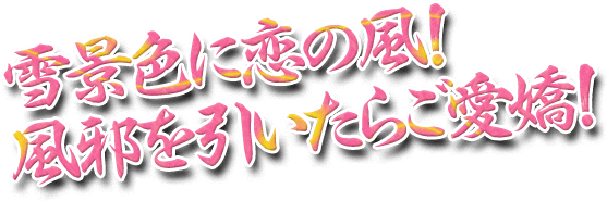 雪景色に恋の風！風邪を引いたらご愛嬌！